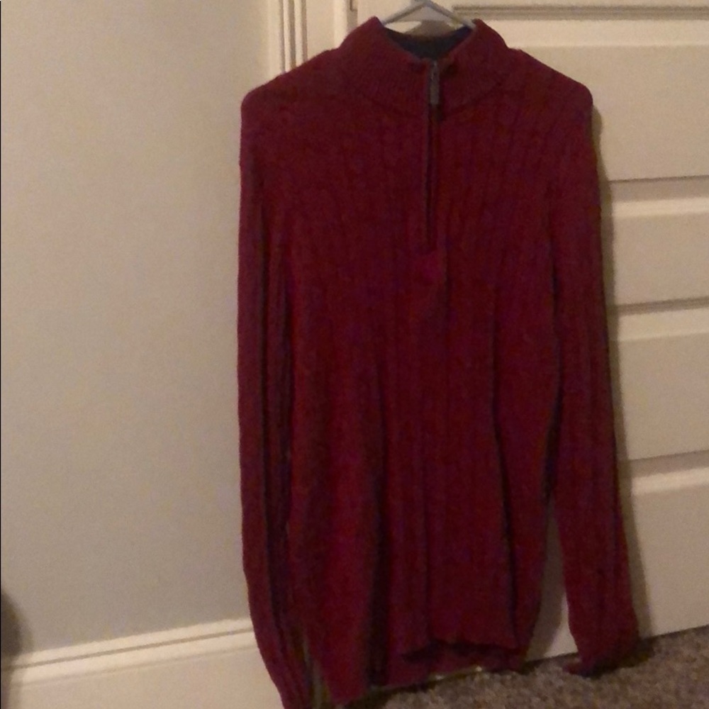 Club Room Long Sleeve Maroon Dress Shirt